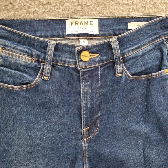 Frame Le High Flare Jeans Benedict Canyon Wash Womens Size 27 - Picture 4 of 13